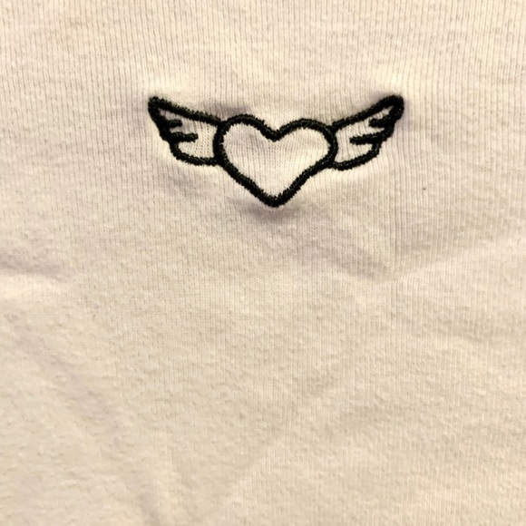 Embroidered Angel Winged Heart Long Sleeve - Picture 2 of 3